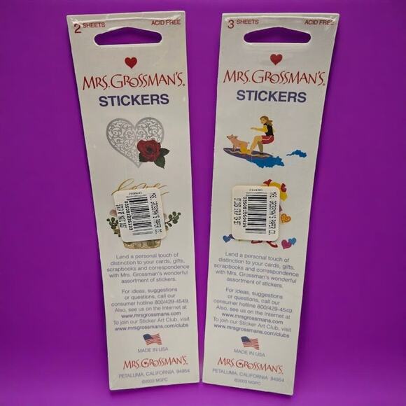Mrs. Grossman's Lot of 5 Sealed Sticker Strips HTF Rare Tea Set & RF Magic Dust - Picture 2 of 5
